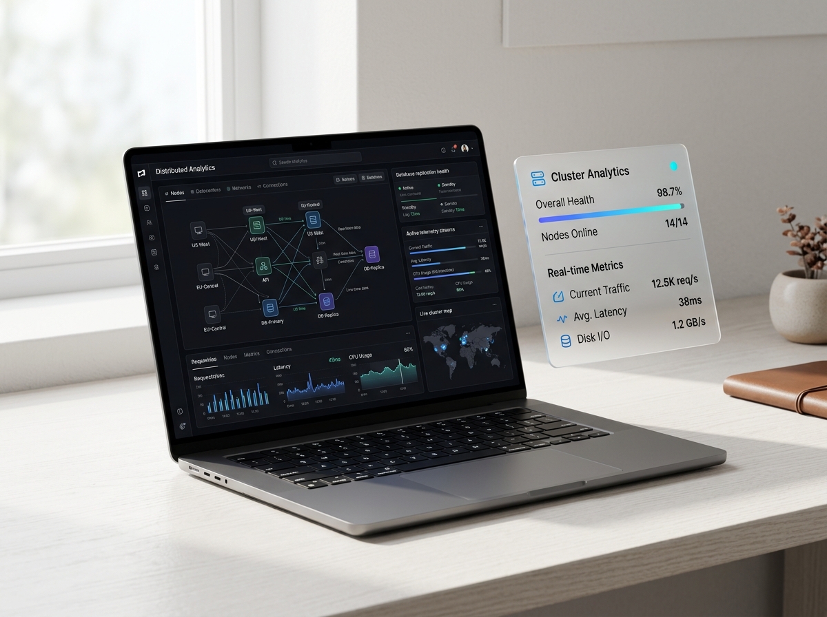 PJR Solutions Cloud Infrastructure and Server Telemetry Dashboard Mockup